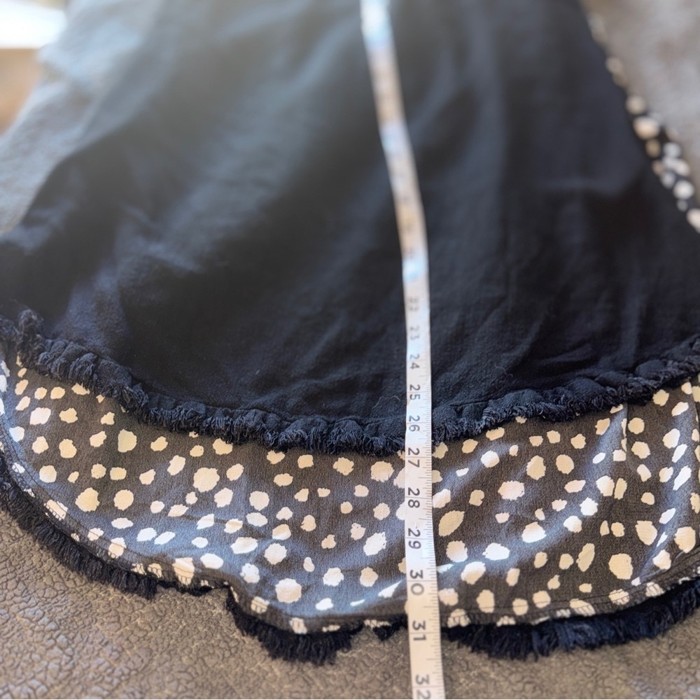 Umgee Black Blouse with chiffon Polka Dot back, boho, tunic​​ - Picture 13 of 13